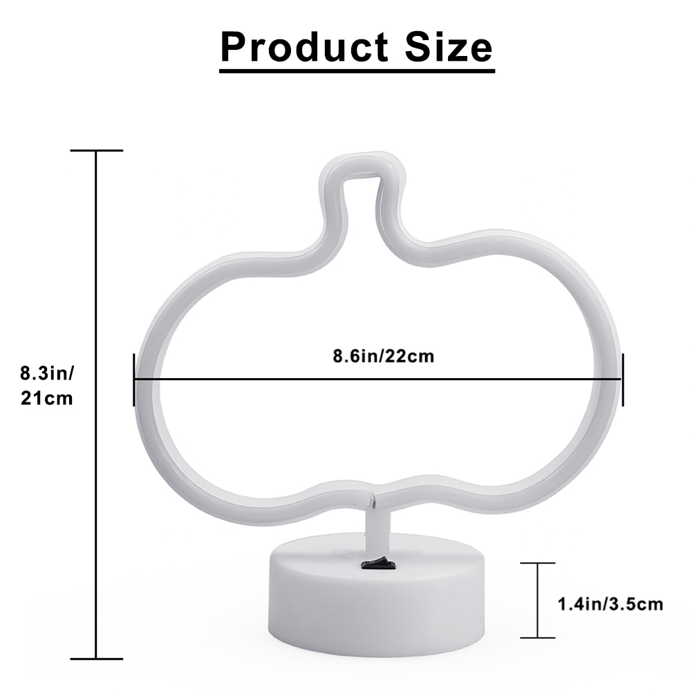 Светодиодный знак тыквы, неоновые ночные огни