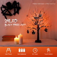 2FT 24 светодиодный светильник для настольного дерева на Хэллоуин