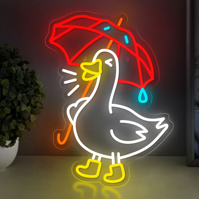 Симпатичный зонтик-утка со светодиодной неоновой подсветкой 